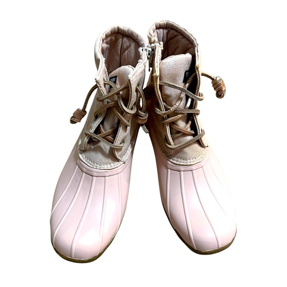 Sperry Saltwater boots big girls size 4M in petal pink EUC - Picture 1 of 7